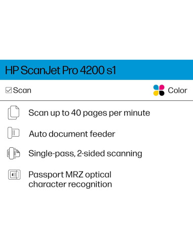 Escáner HP ScanJet Pro 4200 s1 Dúplex 40 ppm ADF 50 hojas