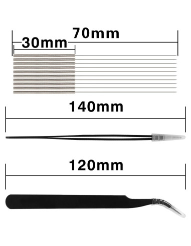 Kit de Limpieza de Boquillas Aokin 13 Pcs - Agujas 0.4mm y Pinzas
