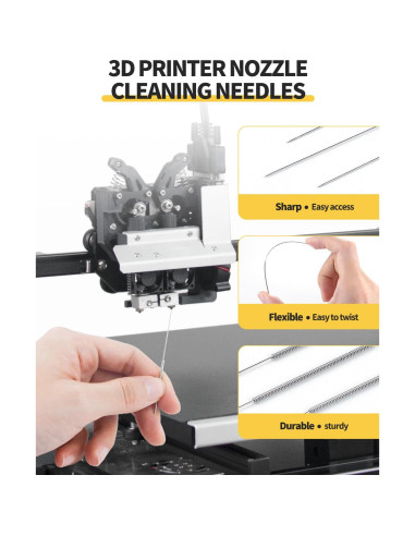 Kit de Limpieza de Boquillas para Impresora 3D OXDFK 50 PCS