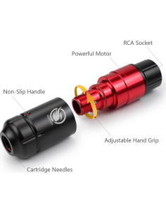 Kit de Tatuaje LIUMATE Pluma con 20 Agujas y 6 Tintas 2