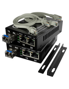 Convertidor de Medios Fibra a Ethernet Gigabit AD-net 20km
