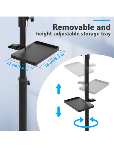 Soporte para brazo de tatuaje ZHOOGE ajustable con bandeja