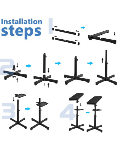 Soporte para brazo de tatuaje ZHOOGE ajustable con bandeja