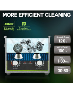 Limpiador Ultrasónico 3L ONEZILI con Canasta de Acero 120W 2