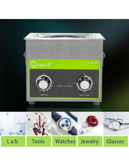 Limpiador Ultrasónico 3L ONEZILI con Canasta de Acero 120W