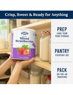 Fresas Deshidratadas por Congelación Augason Farms 181g - Snack Saludable 2