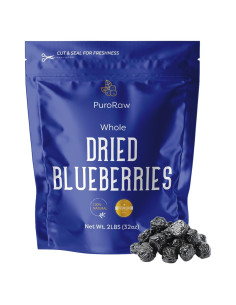 Arándanos Secos PuroRaw 0.91 kg Sin Azúcar Añadido