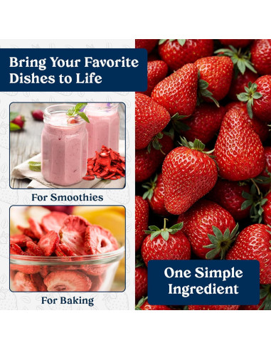 Fresas Deshidratadas por Congelación Augason Farms 181g - Snack Saludable