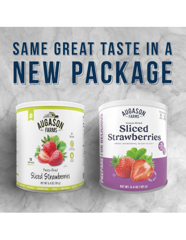 Fresas Deshidratadas por Congelación Augason Farms 181g - Snack Saludable