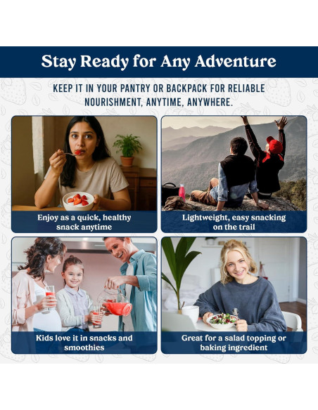 Fresas Deshidratadas por Congelación Augason Farms 181g - Snack Saludable