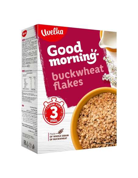 Copos de Trigo Sarraceno Uvelka 400g Sin Gluten Kosher