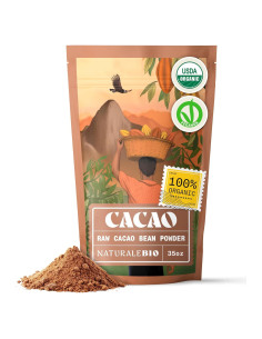 Cacao en Polvo Orgánico NaturaleBio 992g Sin Azúcar