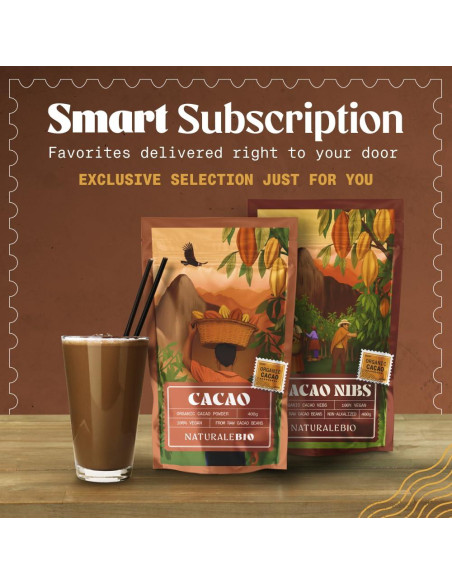 Cacao en Polvo Orgánico NaturaleBio 992g Sin Azúcar