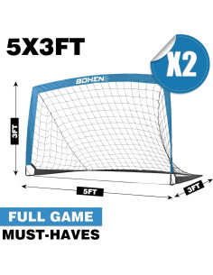 Gol de Fútbol Portátil BOHEN 1.52x0.91m con Bolsa de Transporte 2