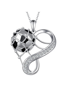 Collar Deportivo de Fútbol en Plata Esterlina 925 para Mujeres