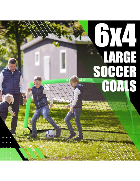 Portería de Fútbol RUNBOW 183x122 cm Plegable con Bolsa