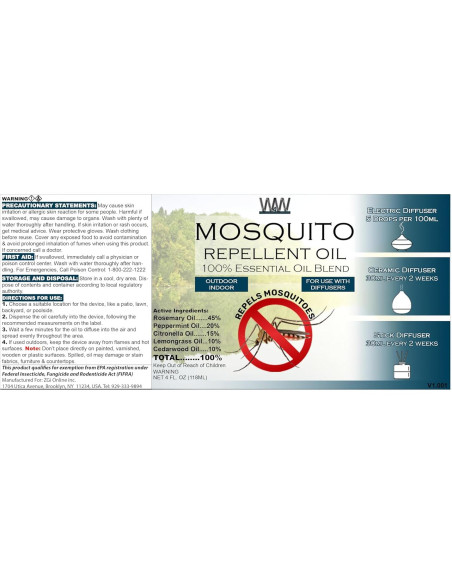Aceite Repelente de Mosquitos W4W - 100% Esenciales 118 ml