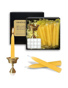 Velas de Cera de Abeja para Meditación - Paquete de 30 Mini