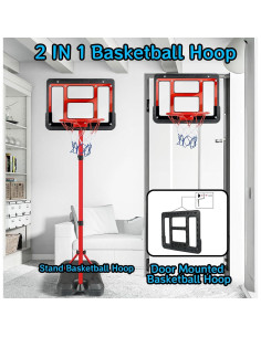 Aro de Baloncesto Ajustable ShyLizard 1.07m-1.88m para Niños 2