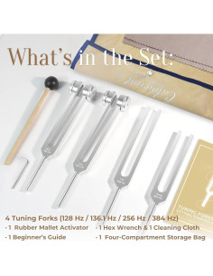 Juego de Diapasones para Sanación Calmcrest - 4 Frecuencias 2