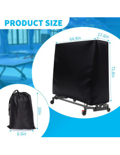 Funda de Mesa de Ping Pong Kettler Impermeable Oxford 0.74kg 2