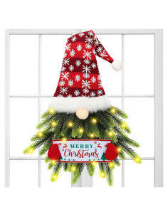 Corona de Navidad Iluminada KaKaPops con Gnomo 71 cm