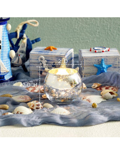 Homemory Soportes de Velas Votivas Plateados - 12 Pcs Vidrio 2