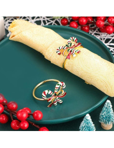 10 Anillos de Servilleta de Navidad ENASGLOO - Caña de Navidad 2