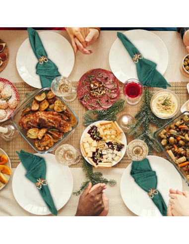 10 Anillos de Servilleta de Navidad ENASGLOO - Caña de Navidad