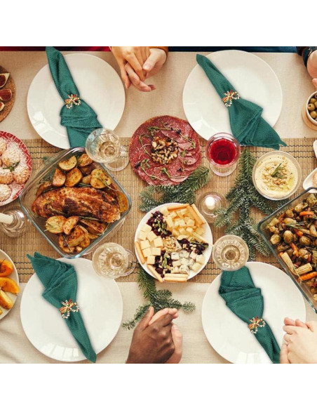 10 Anillos de Servilleta de Navidad ENASGLOO - Caña de Navidad