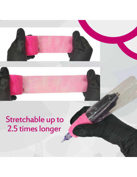 200 Fundas de Tatuaje Anghie + 6 Cintas de Agarre Rosa