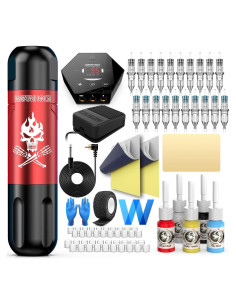 Kit de Tatuaje Wormhole con Pistola y Fuente de Poder