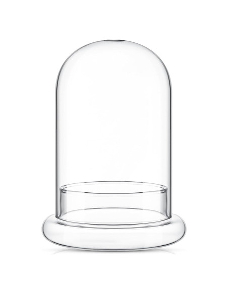 Terrario de Vidrio Perthlin 20 cm con Cúpula y Agujero de Aire