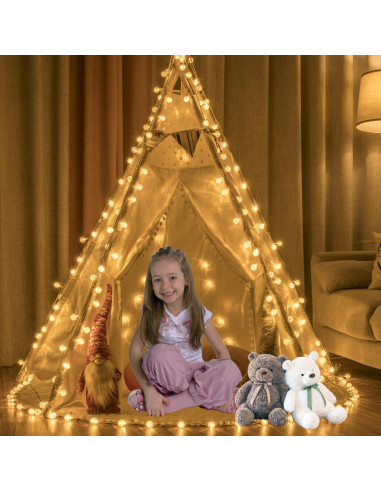 Luces de Cuerda LED 15m 100 Bolas de Cristal Ogrmar Blanco Cálido