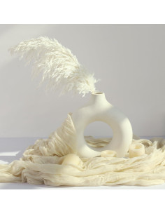 20PCS Hierba Pampas Secas Blancas ROROUNE para Decoración 2