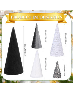 Centros de Mesa de Árbol de Navidad Thyle - 5 Piezas 35cm 2