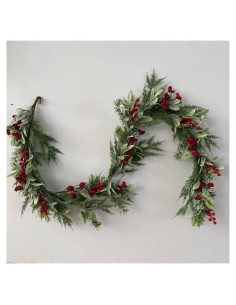 Guirnalda Navideña Artificial NeoL'artes 1.98m Pino y Berries Rojas