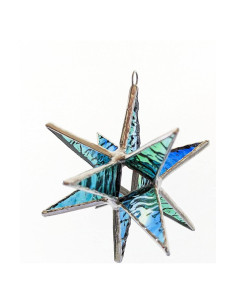 Adorno de Vidrio Templado Estrella Morava Hecho a Mano 7.62cm