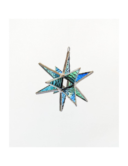 Adorno de Vidrio Templado Estrella Morava Hecho a Mano 7.62cm