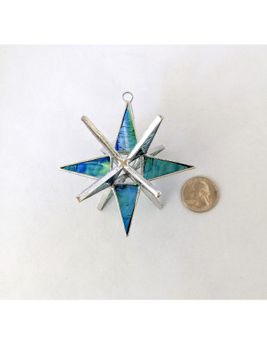 Adorno de Vidrio Templado Estrella Morava Hecho a Mano 7.62cm