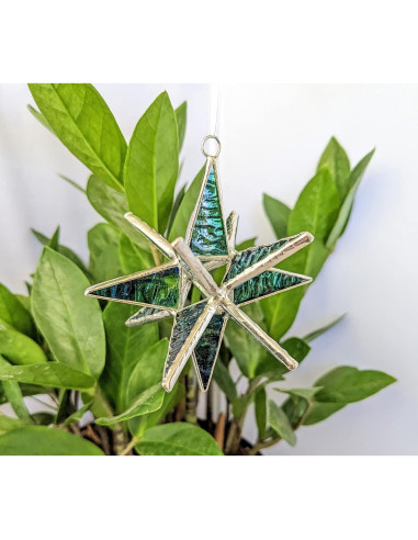 Adorno de Vidrio Templado Estrella Morava Hecho a Mano 7.62cm