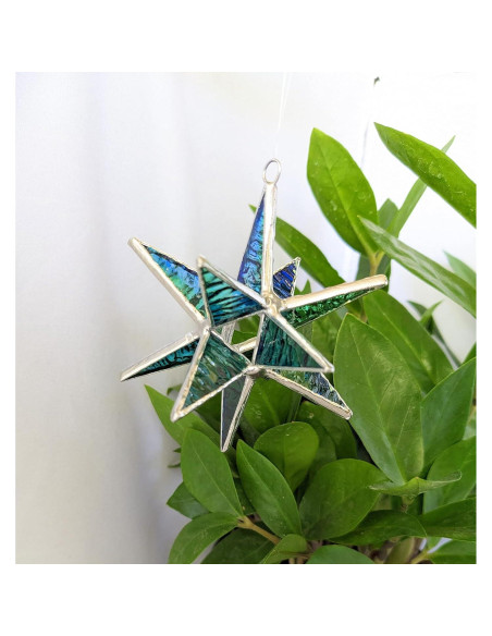 Adorno de Vidrio Templado Estrella Morava Hecho a Mano 7.62cm