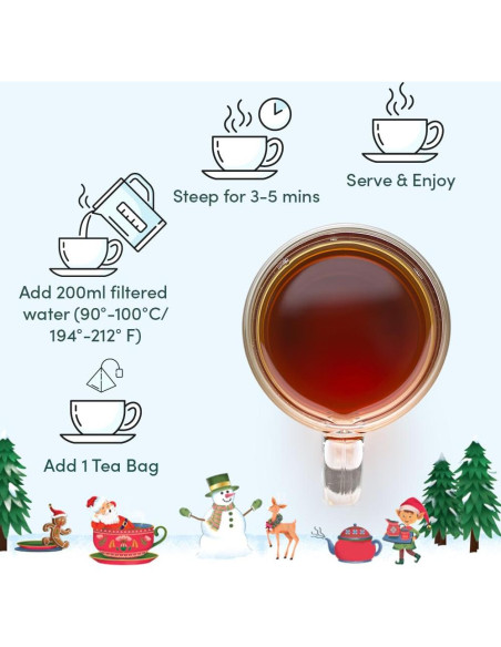 Set de Regalo de Té VAHDAM Navidad 2025 - 9 Bolsitas Premium