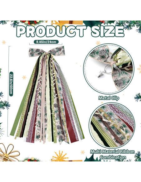 Cinta de Navidad Verde MoKoHouse 58.42 cm para Corona