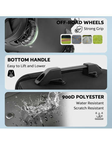 Mochila de béisbol rodante AUROTIER Au603200blk 56L