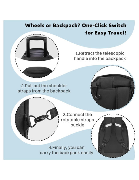 Mochila de béisbol rodante AUROTIER Au603200blk 56L