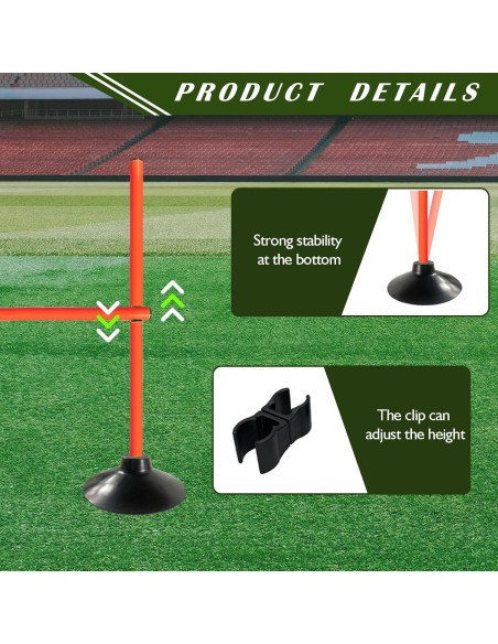 Postes de Agilidad Ajustables TNZMART - Entrenamiento Velocidad