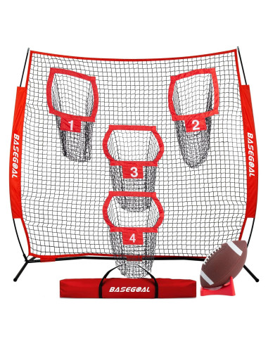 Red de Fútbol BaseGoal 2.44m con 4 Bolsillos de Precisión