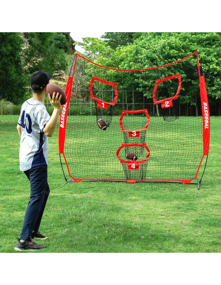 Red de Fútbol BaseGoal 2.44m con 4 Bolsillos de Precisión