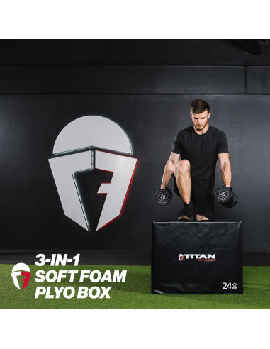 Caja de Salto Plyo Titan Attachments 3 en 1 50.8/61/76.2cm
